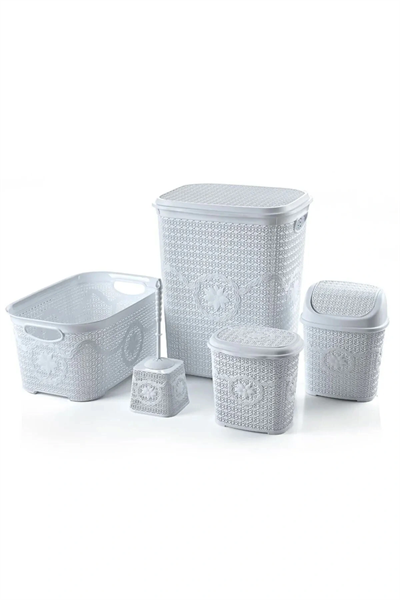 Çeyiz Seti Rattan 5 Parça Örgülü Çeyiz Seti