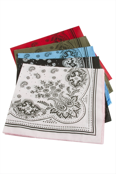 Çiçek Desenli Keten Bandana 50*50