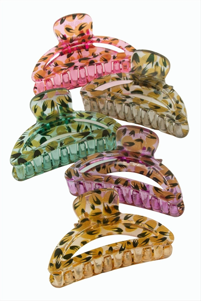 Çiçek Desenli Oval Mandal Toka 8 cm
