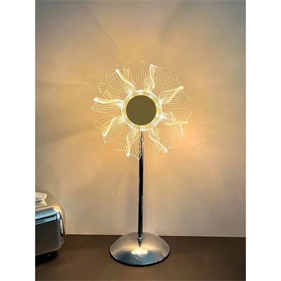 Çiçek Tasarımlı LED Masa Lambası