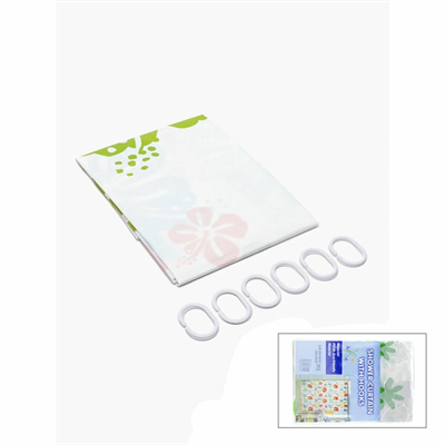 Çif Kanat Pvc Banyo Perdesi 2  Parça  X 90x180cm - 12 Halkalı Bx40