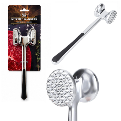 Çift Başlı - Komple Metal Paslanmaz Çelik Et Dövecek Bx40