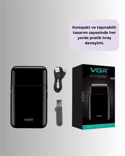 Çift Başlıklı Elektrikli Tıraş Makinesi | Suya Dayanıklı, Hafif ve Ergonomik