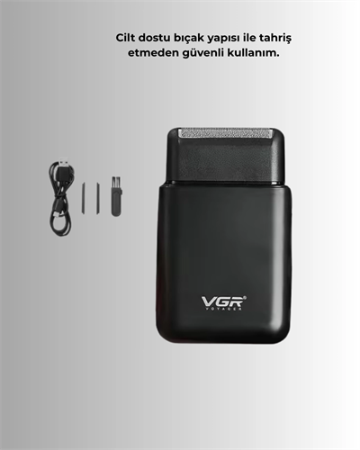 Çift Başlıklı Elektrikli Tıraş Makinesi | Suya Dayanıklı, Hafif ve Ergonomik