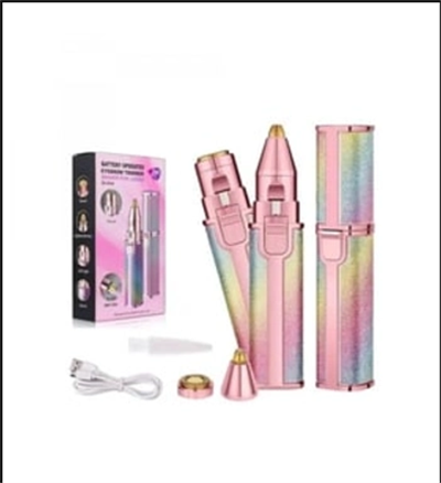 Çift Başlıklı Epilasyon Yüz Çene Işıklı Kıl Tüy Alma Mini Cep Epilasyonu Simli