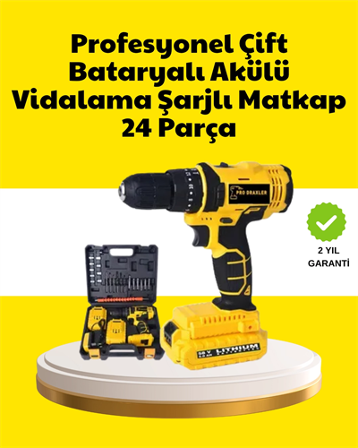 Çift Bataryalı 12V Akülü Matkap | 10 mm Metal, 20 mm Ahşap Delme Kapasitesi