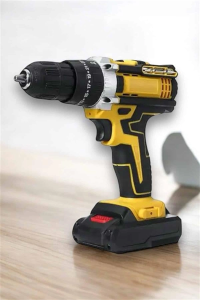 Çift Bataryalı Metal Dişli Darbeli Şarjlı Matkap Seti 24W Güç ve 24 Parça Aksesuar
