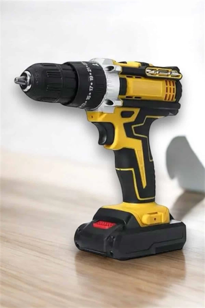 Çift Bataryalı Metal Dişli Darbeli Şarjlı Matkap Seti 24W Güç ve 24 Parça Aksesuar
