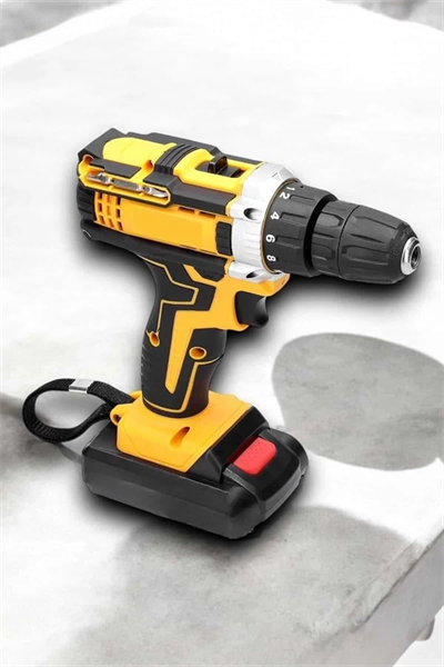 Çift Bataryalı Metal Dişli Darbeli Şarjlı Matkap Seti 24W Güç ve 24 Parça Aksesuar