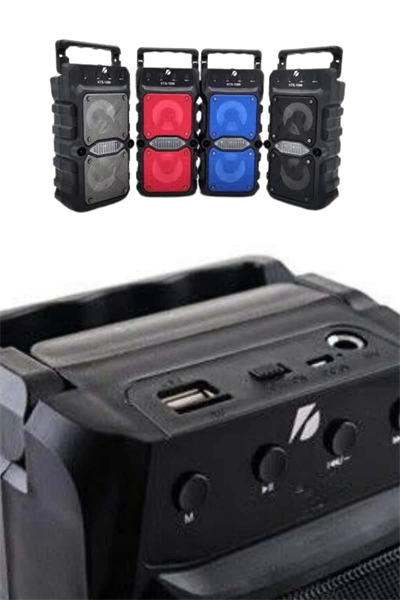 Çift Çıkışlı Güçlü Bataryalı Kablosuz Yüksek Ses Kaliteli Bluetooth Hoparlör