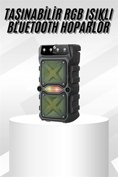 Çift Çıkışlı Güçlü Bataryalı Kablosuz Yüksek Ses Kaliteli Bluetooth Hoparlör