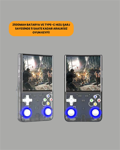 Çift Joystickli Retro Oyun Konsolu 2500mAh Bataryalı