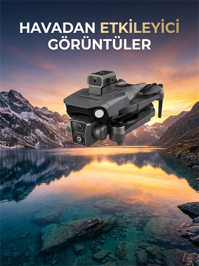 Çift Kameralı GPS Drone Geniş Açılı Havadan Görüntüleme Sistemi