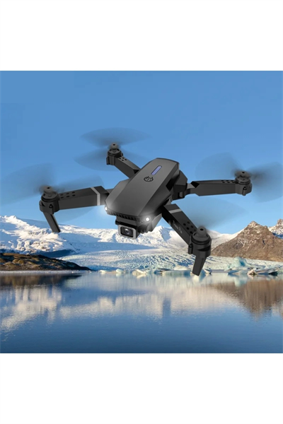 Çift Kameralı Katlanabilir Wi-Fi Drone, 720P HD Görüntü ve LED Işıklı Uzaktan Kumandalı Model