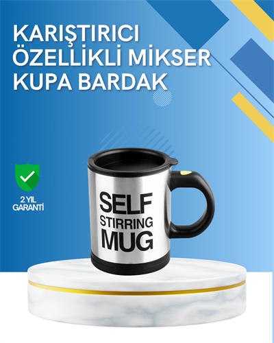 Çift Katmanlı Termos Özellikli Karıştırma Motorlu Kupa