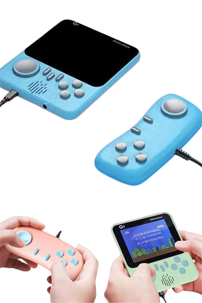 Çift Konsol 666 Adet Retro Oyun El Atarisi Taşınabilir 3.5 İnç Ekran