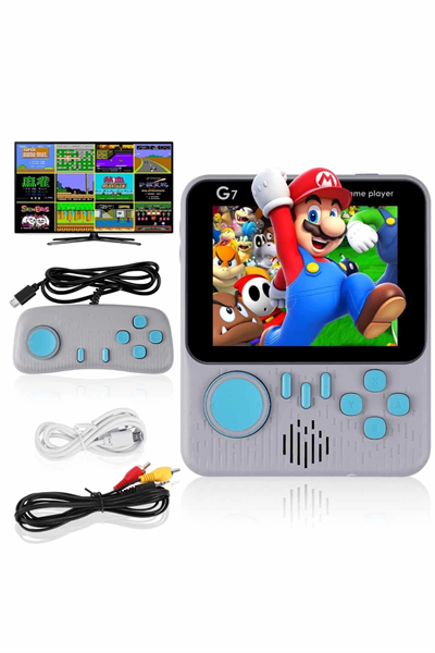 Çift Konsol 666 Adet Retro Oyun El Atarisi Taşınabilir 3.5 İnç Ekran