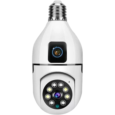Çift Lensli Duy Girişli Kablosuz Ampul Kamera