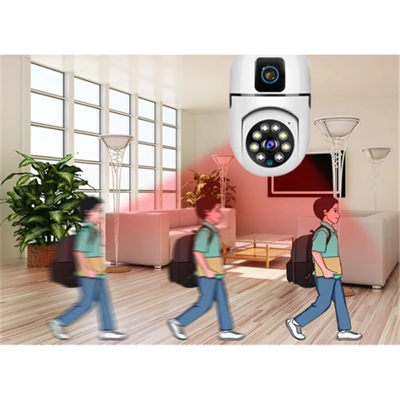 Çift Lensli Duy Girişli Kablosuz Ampul Kamera