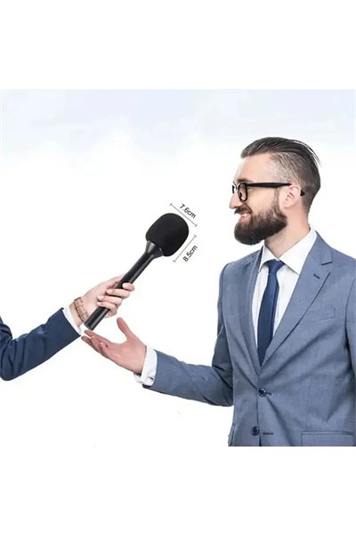 Çift Mikrofonlu Profosyonel Kablosuz Yüksek Kaliteli Ses Kaydı Röportaj Mikrofonu