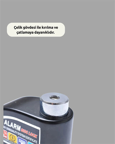 Çift Modlu 110dB Alarmlı Disk Kilidi Suya Dayanıklı