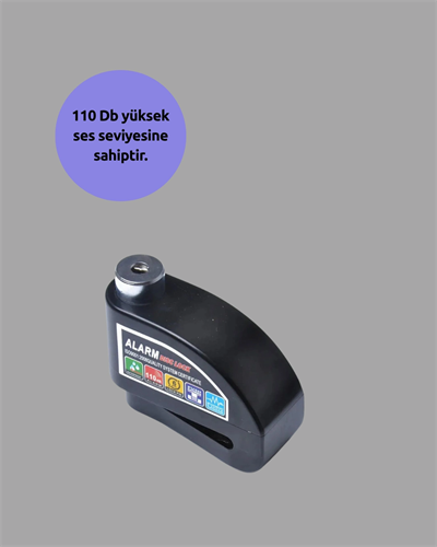 Çift Modlu 110dB Alarmlı Disk Kilidi Suya Dayanıklı