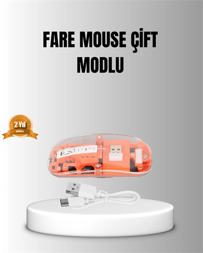 Çift Modlu Kablosuz Bluetooth 5.0 + 2.4GHz Mouse – 3 Cihaz Bağlantılı, Hızlı Geçiş Düğmeli