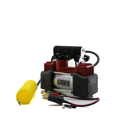 Çift Silindir Oto - Araç Hava Kompresörü Dc/12v - 23amp - 150psı Fenerli Bar Göstergeli Bx40