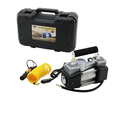 Çift Silindir Oto - Araç Hava Kompresörü Dc/12v - 23amp - 150psı Fenerli Bar Göstergeli Bx40