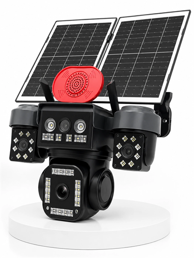 Çift Solar Panel Teknolojisi ile Güneş Enerjisinden Güç Alan Kesintisiz Dış Mekan Güvenlik Kamerası