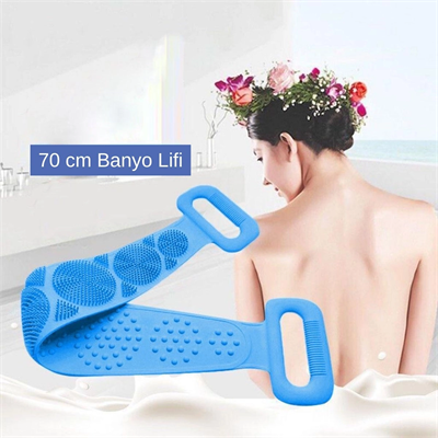Çift Taraflı Banyo Hamam Lifi Silikon Masajlı Yumuşak Duş Lifi Uzun Ömürlü Hazır Banyo Kesesi Bx40