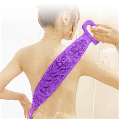 Çift Taraflı Banyo Hamam Lifi Silikon Masajlı Yumuşak Duş Lifi Uzun Ömürlü Hazır Banyo Kesesi Bx40