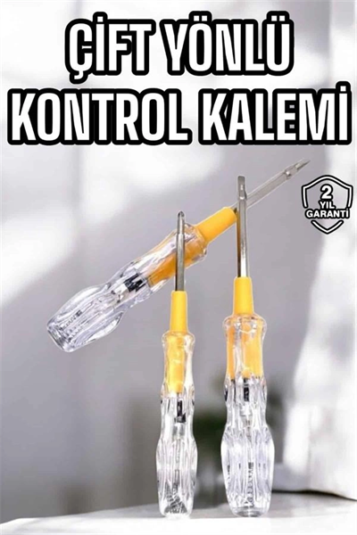 Çift Taraflı Elektrik Kontrol Kalemi Şeffaf Tornavida