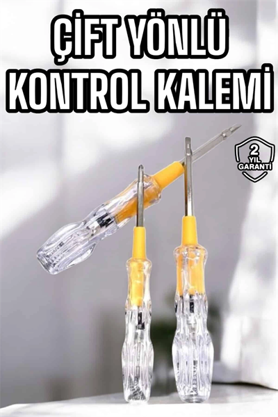 Çift Taraflı Elektrik Kontrol Kalemi Şeffaf Tornavida