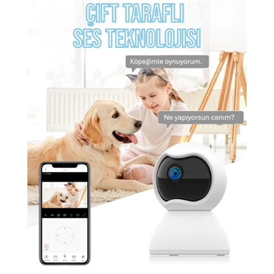 Çift Taraflı Ses Özellikli Wi-Fi Kamera