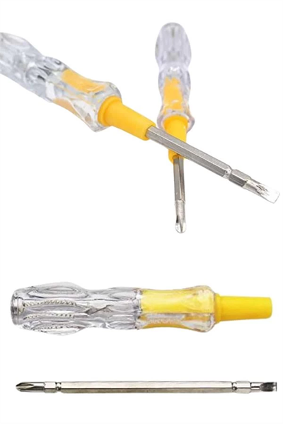 Çift Uçlu Kontrol Kalemi Elektrik Test Kalemi Şeffaf