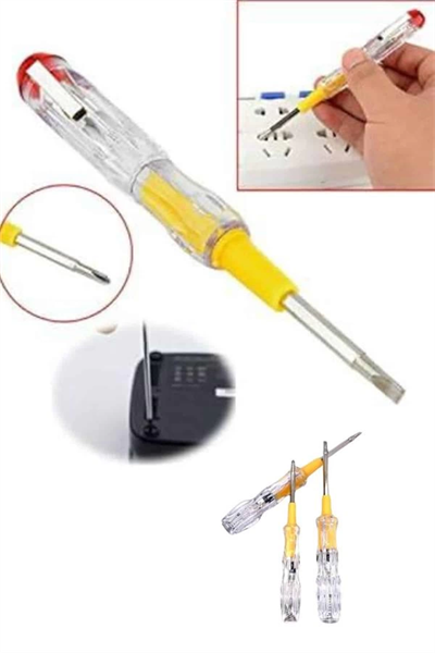 Çift Uçlu Kontrol Kalemi Elektrik Test Kalemi Şeffaf