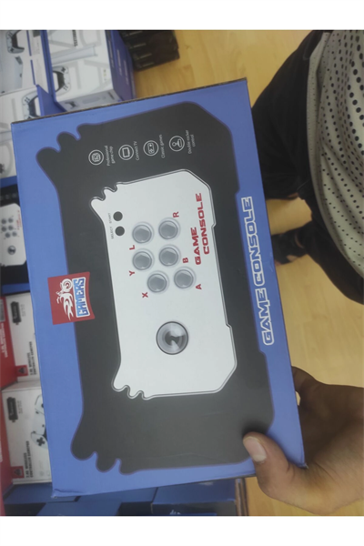 Çift kişilik kollu joystickli retro oyun konsolu oyunlu çok renkli bluetoothsuz - Elektronik