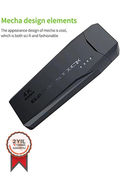 Çift kollu kablosuz video oyun konsolu siyah renk bluetooth desteği yok - Elektronik