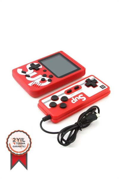 Çift kollu mini atari oyun konsolu kırmızı renk bluetooth özelliği yok - Elektronik
