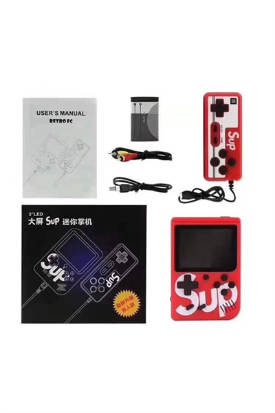 Çift kollu mini atari oyun konsolu sarı renk bluetooth özelliği yok - Elektronik
