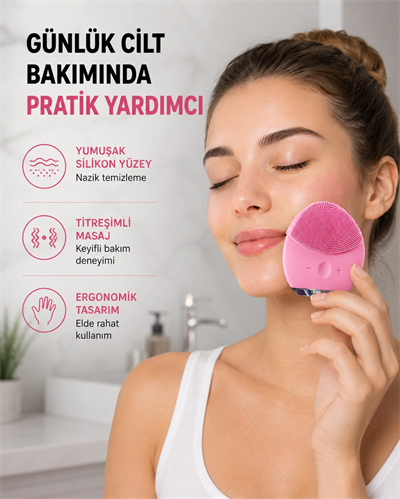 Cilt Dostu Silikon Yüz Masaj Aleti – Hafif, Dayanıklı ve Su Geçirmez Tasarım Yeni Nesil