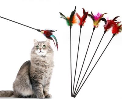 Çıngıraklı Tüylü Kedi Oyun Çubuğu (3936)