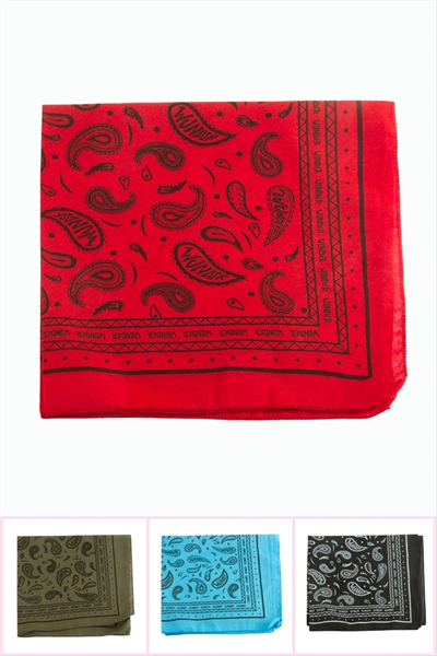 Çini Desenli Keten Bandana 50*50