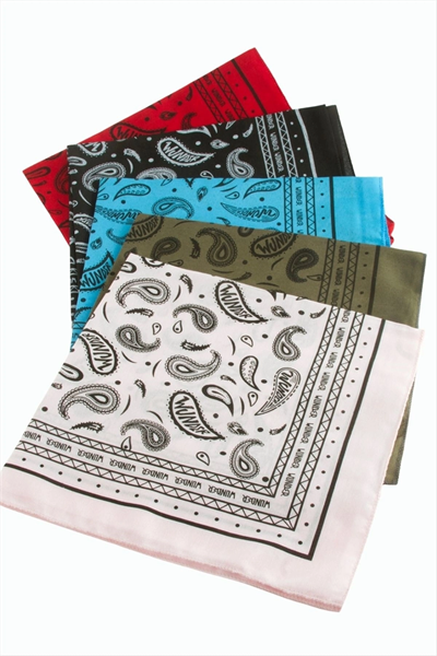 Çini Desenli Keten Bandana 50*50