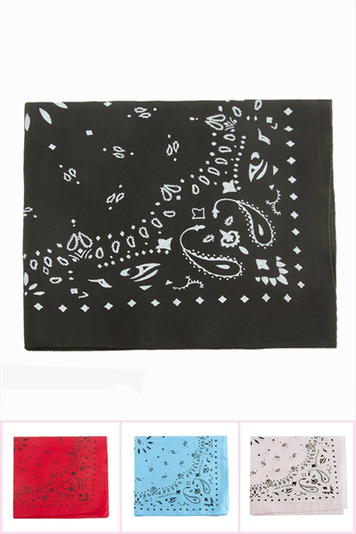 Çini Desenli Keten Bandana 50*50
