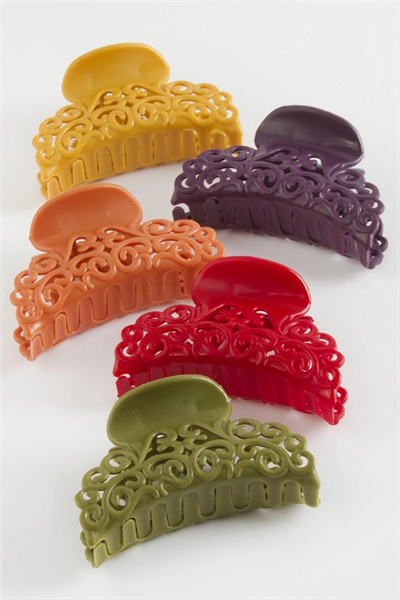 Çini Desenli Renkli Mandal Toka 6 cm