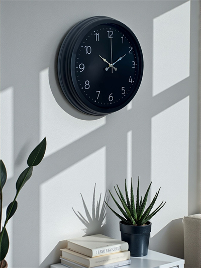 Classic Black Zarif 40 cm Metal Duvar Saati