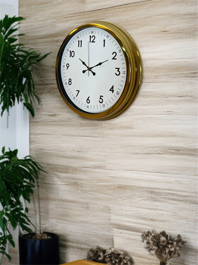 Classic White Gold 40 Cm Metal Duvar Saati