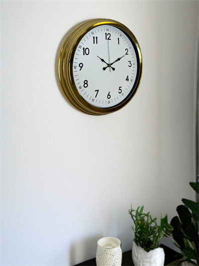 Classic White Gold 40 Cm Metal Duvar Saati